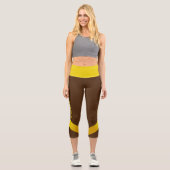 Personalisierte benutzerdefinierte Darstellung - V Capri Leggings (Vorderseite)