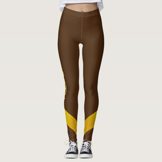 Personalisierte benutzerdefinierte Darstellung - V Leggings (Vorderseite)