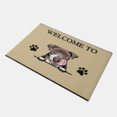 Personalisierte, benutzerdefinierte Doormat für Hu Fußmatte (Schrägansicht)