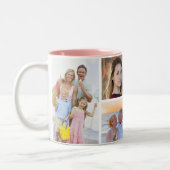 Personalisierte benutzerdefinierte Familie 6 Fotom Zweifarbige Tasse (Links)