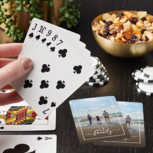 Personalisierte benutzerdefinierte Familienfotos Spielkarten