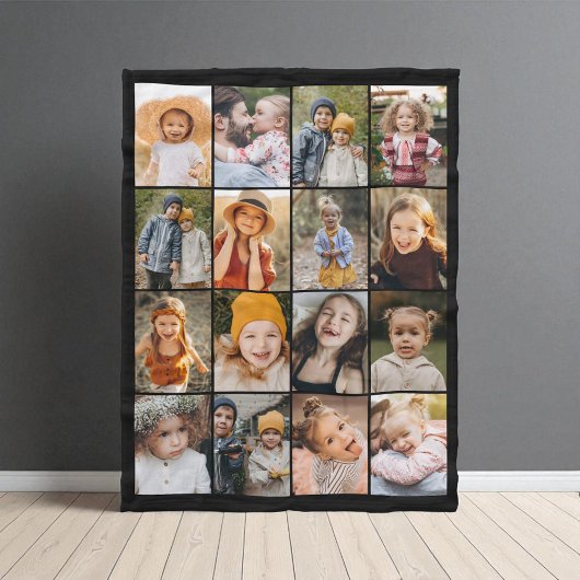 Personalisierte benutzerdefinierte Farbe 16 Foto-C Fleecedecke