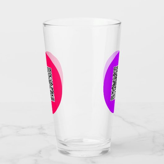 Personalisierte benutzerdefinierte Farbe des YouQR Glas (Links)