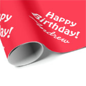 Personalisierte benutzerdefinierte Farbe Geburtsta Geschenkpapier (Rolleneckpunkt)