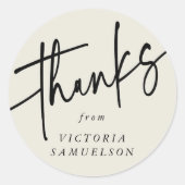 Personalisierte benutzerdefinierte Farbe Vielen Da Runder Aufkleber (Vorderseite)