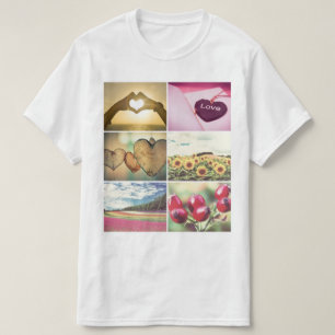 Personalisierte benutzerdefinierte Foto-Collage T-Shirt