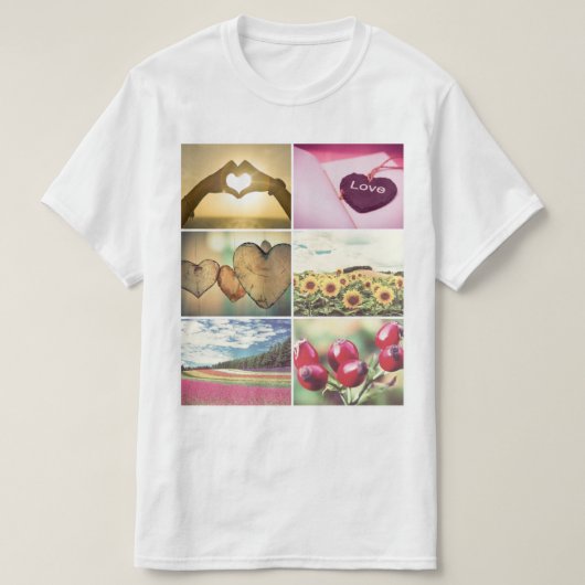 Personalisierte benutzerdefinierte Foto-Collage T-Shirt (Design vorne)