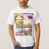 Personalisierte benutzerdefinierte Foto-Collage T-Shirt (Vorderseite)