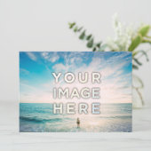 Personalisierte benutzerdefinierte Foto- oder Logo Einladung (Stehend Vorderseite)