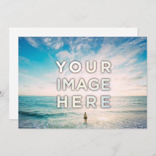 Personalisierte benutzerdefinierte Foto- oder Logo Einladung (Vorne/Hinten)