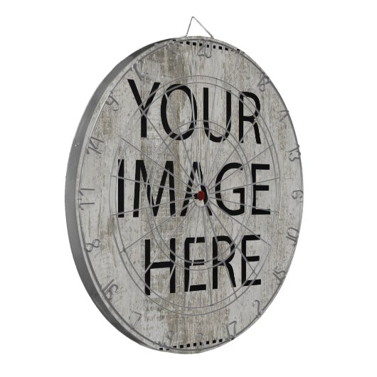 Personalisierte benutzerdefinierte Foto- und Texte Dartscheibe (Vorderseite Links)