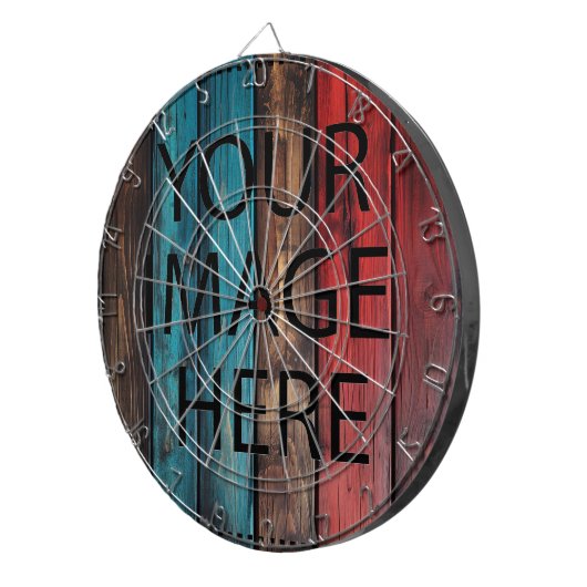 Personalisierte benutzerdefinierte Foto- und Texte Dartscheibe (Vorderseite rechts)