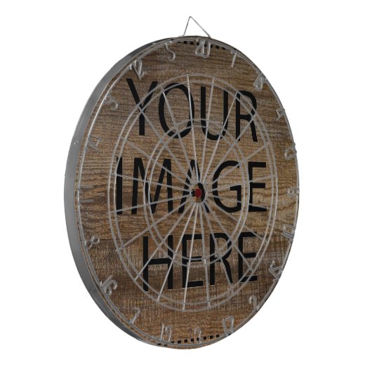 Personalisierte benutzerdefinierte Foto- und Texte Dartscheibe (Vorderseite Links)