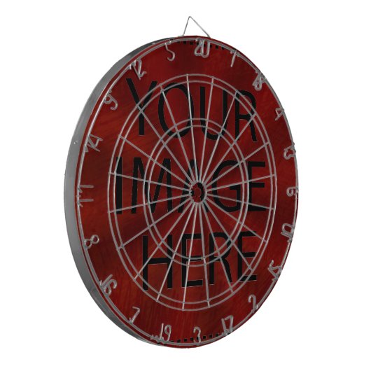 Personalisierte benutzerdefinierte Foto- und Texte Dartscheibe (Vorderseite Links)