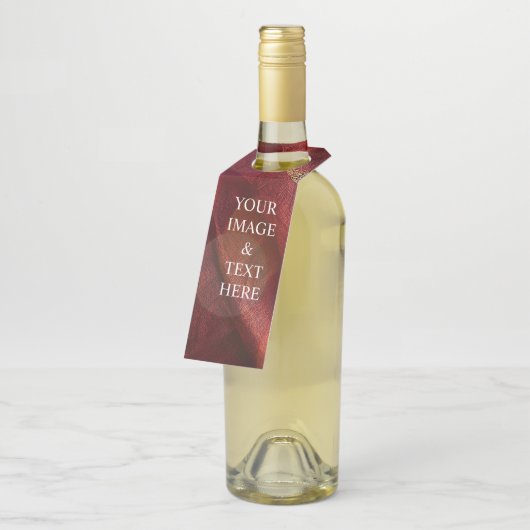 Personalisierte benutzerdefinierte Foto- und Texte Flaschenanhänger (Angewinkelt)
