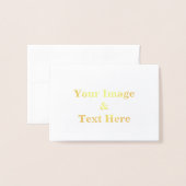 Personalisierte benutzerdefinierte Foto- und Texte Folienkarte (Vorderseite mit Umschlag)