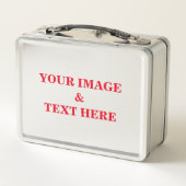 Personalisierte benutzerdefinierte Foto- und Texte Metall Lunch Box (Rückseite)