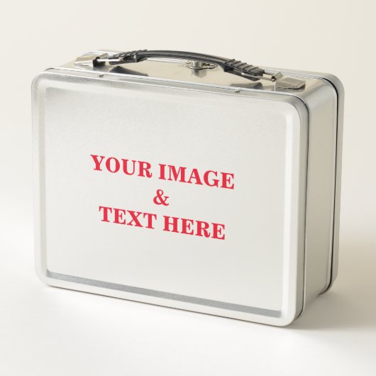 Personalisierte benutzerdefinierte Foto- und Texte Metall Lunch Box (Rückseite)