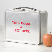 Personalisierte benutzerdefinierte Foto- und Texte Metall Lunch Box (Beispiel)