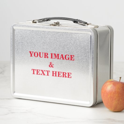 Personalisierte benutzerdefinierte Foto- und Texte Metall Lunch Box (Beispiel)