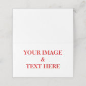Personalisierte benutzerdefinierte Foto- und Texte Platzkarte (Außenseite Aufgefaltet)