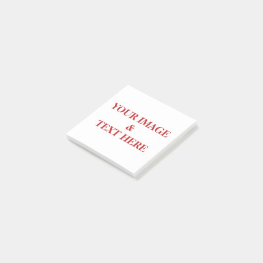 Personalisierte benutzerdefinierte Foto- und Texte Post-it Klebezettel (angewinkelt)