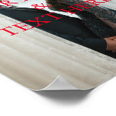 Personalisierte benutzerdefinierte Foto- und Texte Poster (Ecke)