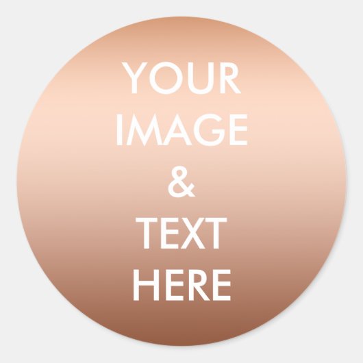 Personalisierte benutzerdefinierte Foto- und Texte Runder Aufkleber (Vorderseite)