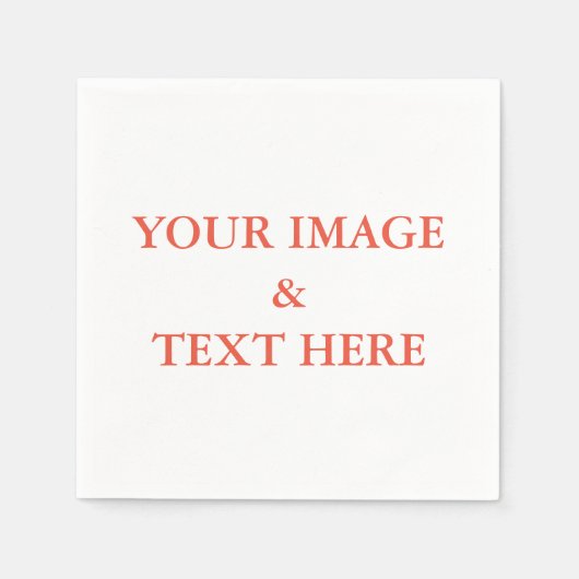 Personalisierte benutzerdefinierte Foto- und Texte Serviette (Vorderseite)