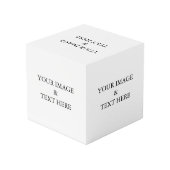 Personalisierte benutzerdefinierte Foto- und Texte Würfel (Rückseite Schrägansicht)