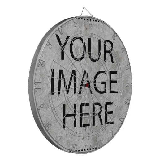 Personalisierte Benutzerdefinierte Foto- und Textf Dartscheibe (Vorderseite Links)