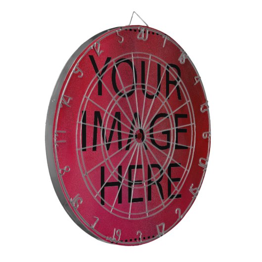 Personalisierte Benutzerdefinierte Foto- und Textf Dartscheibe (Vorderseite Links)