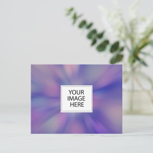 Personalisierte benutzerdefinierte Foto- und Textp Postkarte (Stehend Vorderseite)