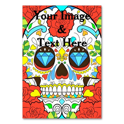 Personalisierte benutzerdefinierte Foto- und Textt Tischnummer (Vorderseite)