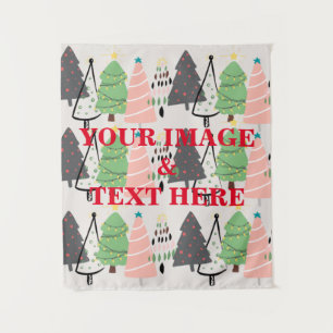 Personalisierte benutzerdefinierte Foto- und Textv Wandteppich