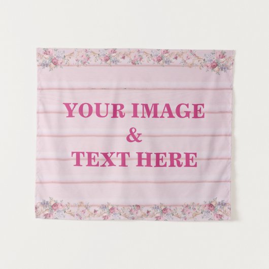 Personalisierte benutzerdefinierte Foto- und Textv Wandteppich (Vorderseite (Horizontal))