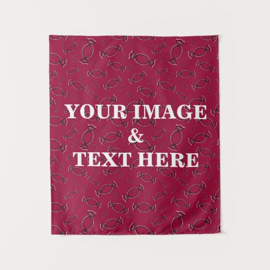 Personalisierte benutzerdefinierte Foto- und Textv Wandteppich (Vorderseite)