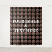 Personalisierte benutzerdefinierte Foto- und Textv Wandteppich (Vorderseite)