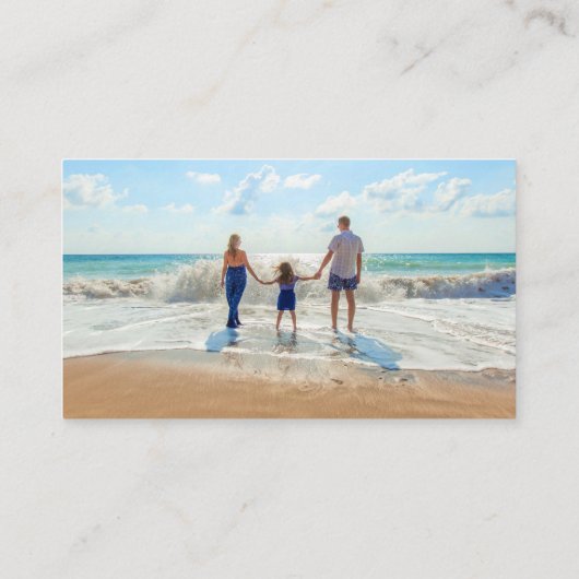 Personalisierte benutzerdefinierte Foto-Visitenkar Visitenkarte (Rückseite)