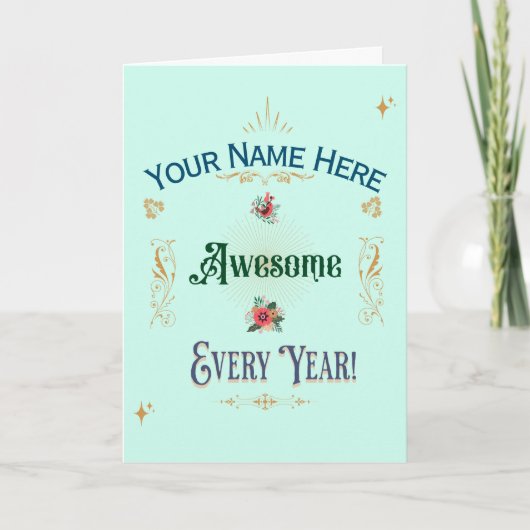 Personalisierte benutzerdefinierte Geburtskarte - Karte (Vorderseite)