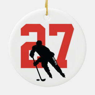 Personalisierte benutzerdefinierte Hockey-Spielern Keramik Ornament
