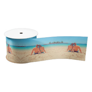 Personalisierte benutzerdefinierte Ihr Foto Satin  Satinband