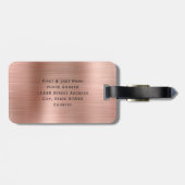 Personalisierte benutzerdefinierte Imitate Rose mi Gepäckanhänger (Rückseite horizontal)