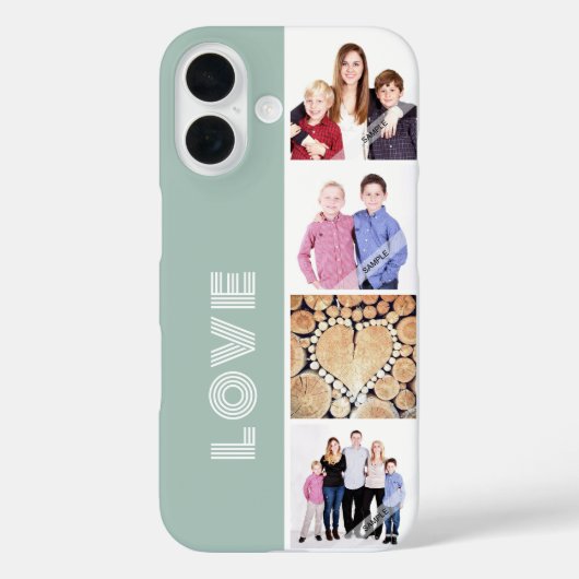 Personalisierte benutzerdefinierte Liebe-Familie 4 Case-Mate iPhone Hülle (Rückseite)
