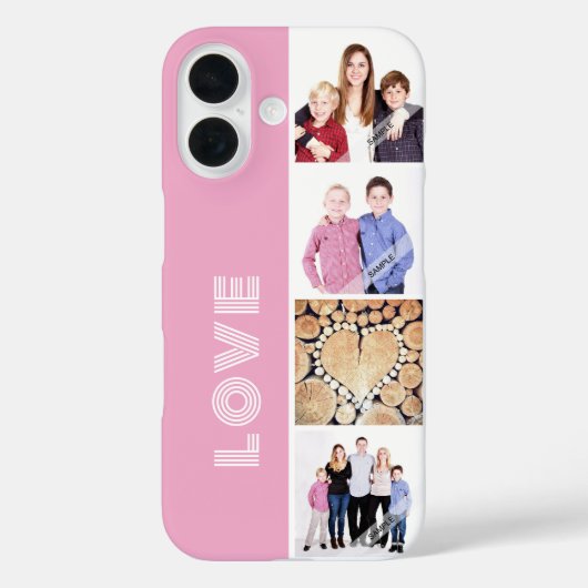 Personalisierte benutzerdefinierte Liebe-Familie 4 Case-Mate iPhone Hülle (Rückseite)