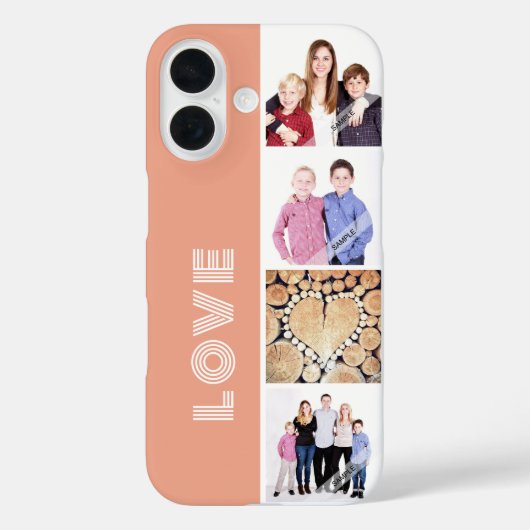 Personalisierte benutzerdefinierte Liebe-Familie 4 Case-Mate iPhone Hülle (Rückseite)