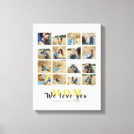 Personalisierte benutzerdefinierte Liebe Sie Mama  Leinwanddruck