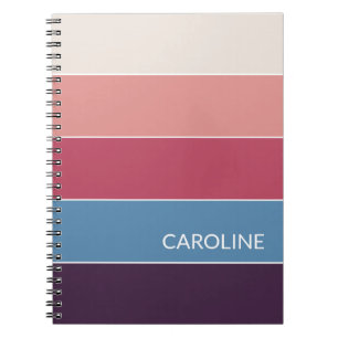 Personalisierte benutzerdefinierte lila blaue rosa notizblock