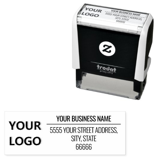 Personalisierte benutzerdefinierte Logo-Adresse Se Permastempel (Beispiel)