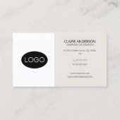 Personalisierte, benutzerdefinierte Logo-Visitenka Visitenkarte (Vorderseite)